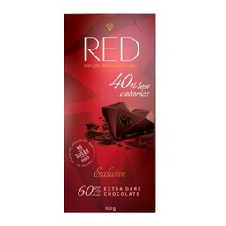 Perfecto RED  -  Extra Dark Chocolate 60% cocoa  100g