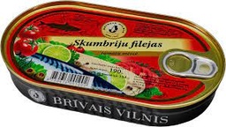 Perfecto Brivais Vilnis Fillets Mackerel in Tomato Sauce with Vegetables (EO) (70) 190g 
